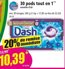 Norma DASH 30 pods tout en 1 offre