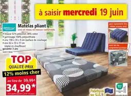 Norma ORTHO-vital Matelas pliant offre