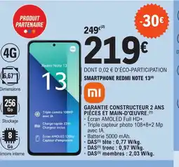 E.Leclerc SMARTPHONE REDMI NOTE 13(4) offre