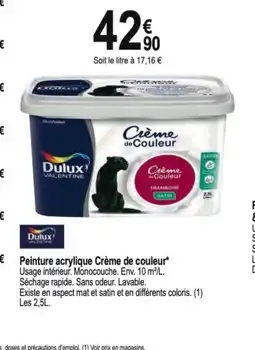 Tridôme Peinture acrylique Crème de couleur offre