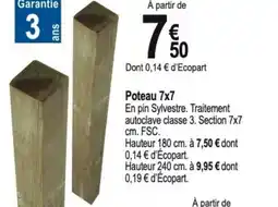 Poteau 7x7
