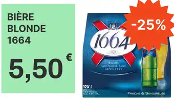 E.Leclerc BIÈRE BLONDE 1664 offre