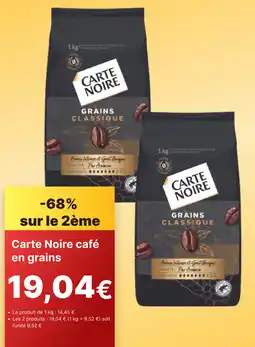 Lidl Carte Noire café en grains offre