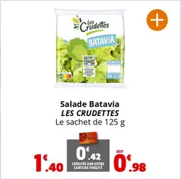 Coccinelle Supermarché Salade Batavia LES CRUDETTES Le sachet de 125 g offre