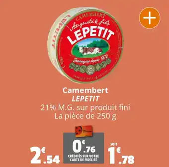 Coccinelle Supermarché Camembert LEPETIT offre