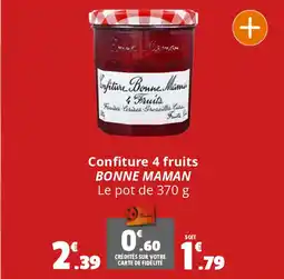 Coccinelle Supermarché Confiture 4 fruits BONNE MAMAN Le pot de 370 g offre