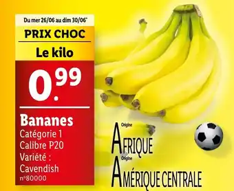 Lidl Bananes offre