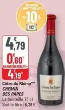 G20 Chemin des papes - côtes du rhône offre