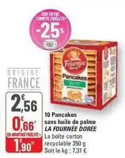 G20 La fournée dorée - 10 pancakes sans huile de palme offre