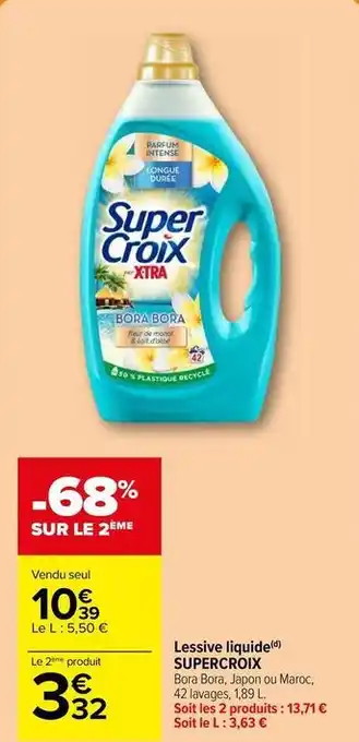 Carrefour Super croix - lessive liquide offre