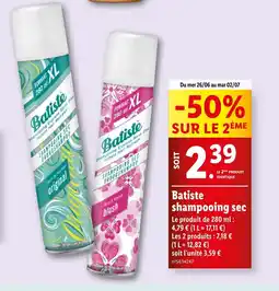 Lidl Batiste shampooing sec offre