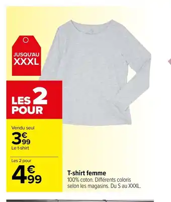 Carrefour T-Shirt Femme offre