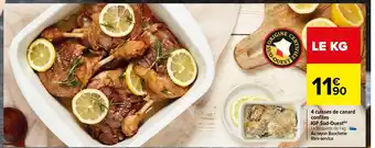 Carrefour 4 Cuisses De Canard Confites IGP Sud-Ouest offre