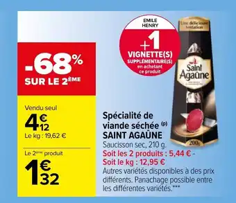 Carrefour Spécialité De Viande Séchée Saint Agaune offre