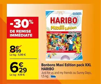 Carrefour Bonbons Maxi Edition Pack XXL Haribo offre