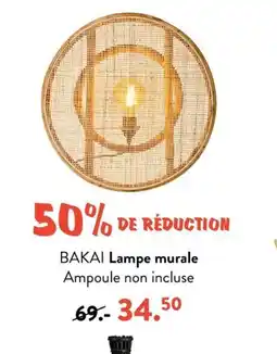 Casa BAKAI Lampe murale Ampoule non incluse offre