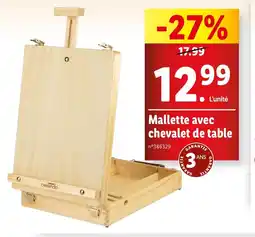 Lidl Mallette avec chevalet de table offre