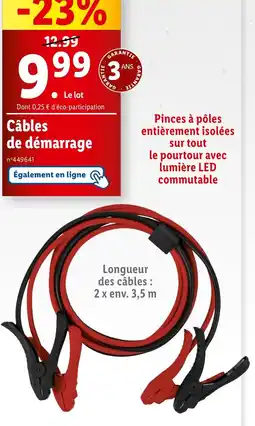 Lidl Câbles de démarrage offre