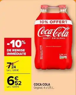 Carrefour Contact Coca cola - original offre