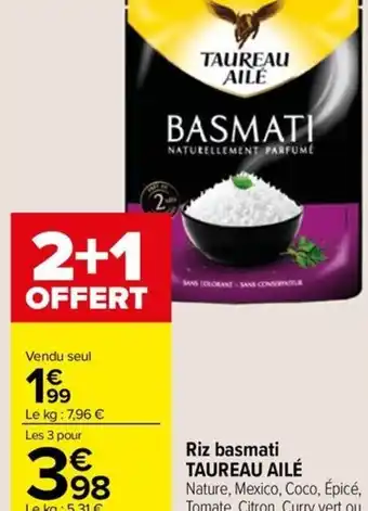Carrefour Market Riz basmati TAUREAU AILÉ offre