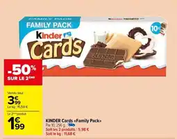 Carrefour Market KINDER Cards <<Family Pack>> offre