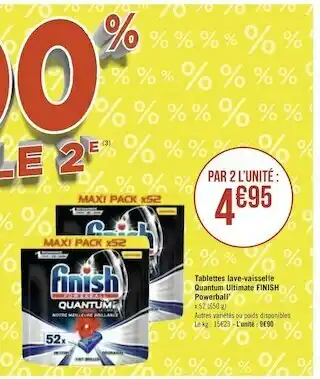 Finish tablettes lave-vaisselle quantum ultimate powerball*