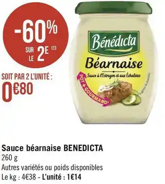 Géant Casino Benedicta sauce béarnaise offre