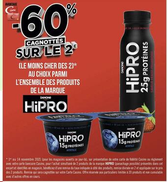 Géant Casino Hipro bon plan sur l’ensemble des produits de la marque hipro offre