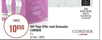 Géant Casino Ludique igp pays d’oc rosé grenache offre