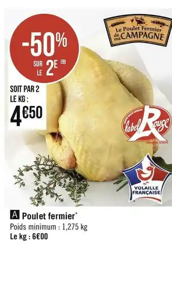 Géant Casino Poulet fermier offre