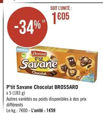 Géant Casino Brossard p’tit savane chocolat offre