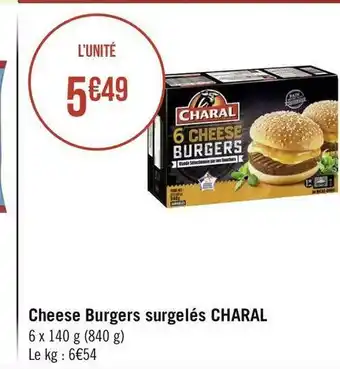 Géant Casino Charal cheese burgers surgelés offre