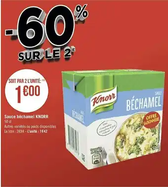 Géant Casino Knorr sauce béchamel offre