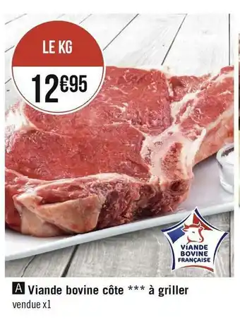 Viande bovine côte à griller