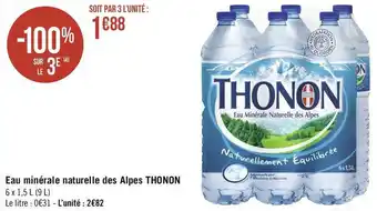 Géant Casino Thonon eau minérale naturelle des alpes offre