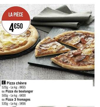 Géant Casino Pizza chèvre offre