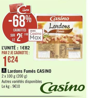 Géant Casino Lardons fumés offre