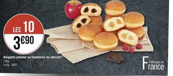 Géant Casino Beignets pomme ou framboise ou abricot offre