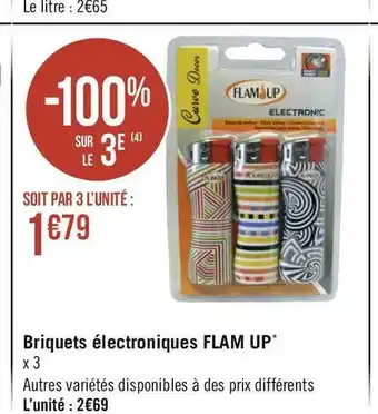 Géant Casino Flam up briquets électroniques* offre