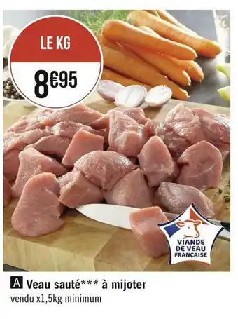 Veau sauté à mijoter