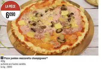 Géant Casino Pizza jambon mozzarella champignons offre