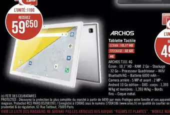 Géant Casino Archos tablette tactile offre