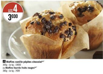 Géant Casino Muffins vanille pépites chocolat offre