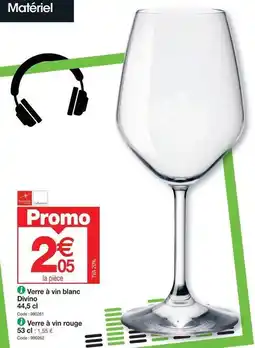 Promocash Verre à vin blanc divino offre
