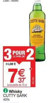 Promocash Cutty sark - whisky offre