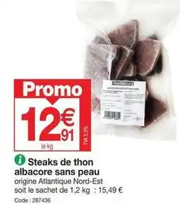 Promocash Steaks de thon albacore sans peau offre