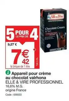 Promocash Elle & vire - appareil pour crème au chocolat offre
