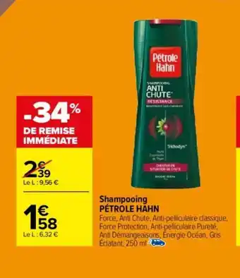 Carrefour Shampooing PÉTROLE HAHN offre