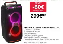 Costco ENCEINTE BLUETOOTH PARTYBOX 120 - JBL offre
