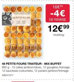Costco 48 PETITS FOURS TRAITEUR - MIX BUFFET offre